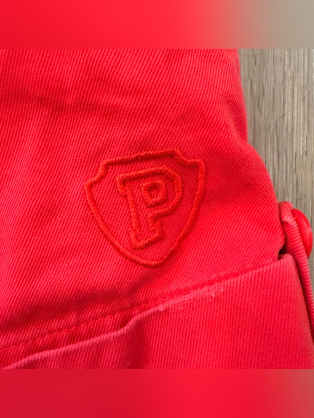 VTG 2007 Victoria’s Secret PINK Y2K University Campus Chino Shorts Red Size 10 - Picture 3 of 10